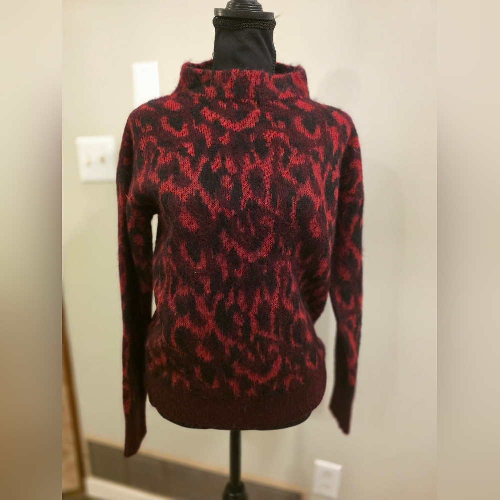 Immagini Women's Red Patterned Sweater